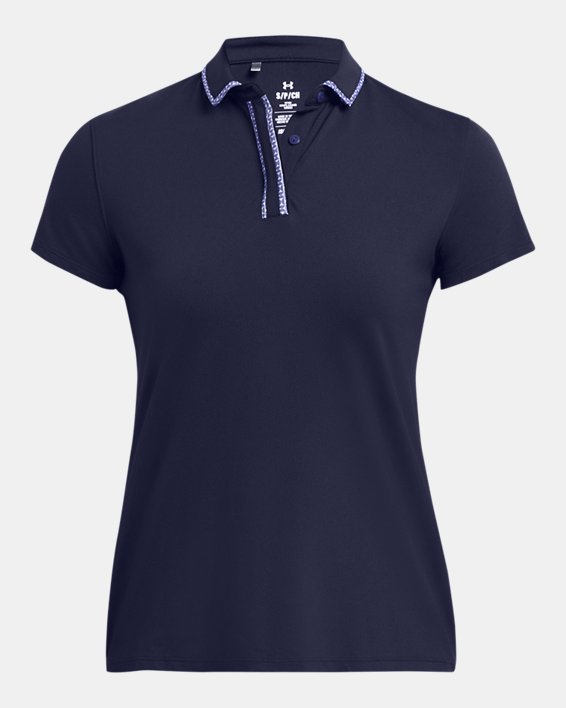 Women's UA Iso-Chill Short Sleeve Polo, Blue, pdpMainDesktop image number 2
